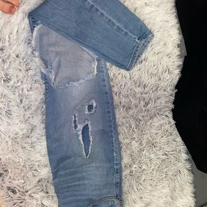 Cute high rise ripped jeans